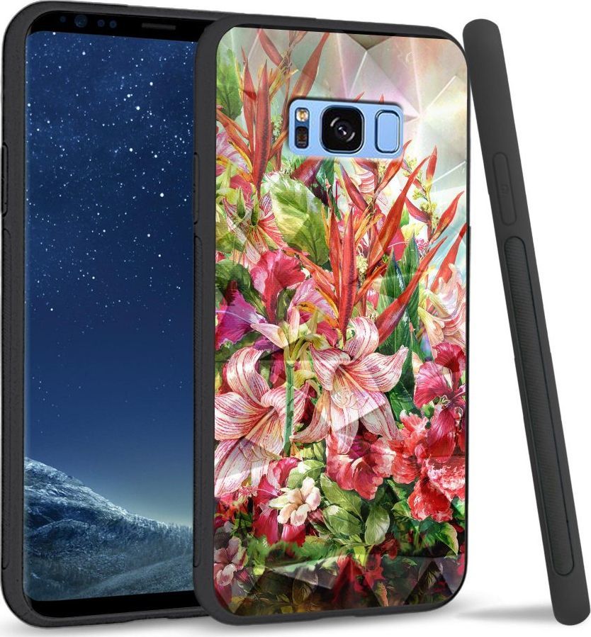 Super Fashion Etui na telefon Samsung Galaxy S8 Crystal Case Flowers 1