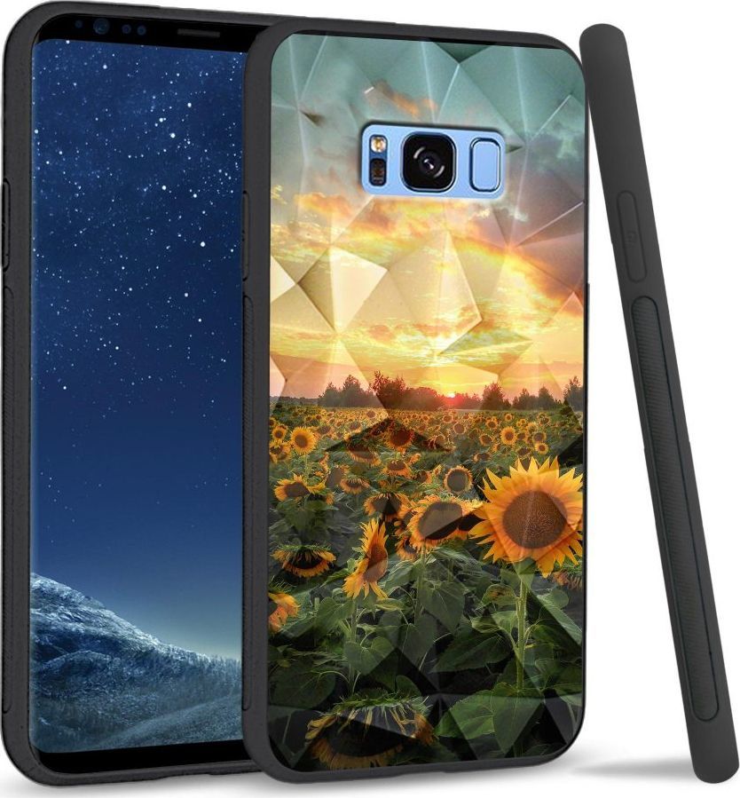 Super Fashion Etui na telefon Samsung Galaxy S8 Crystal Case Sunflower Garden 1