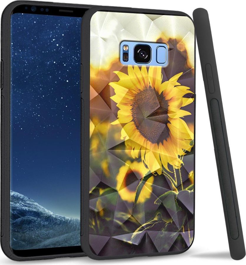 Super Fashion Etui na telefon Samsung Galaxy S8 Crystal Case Sunflower field 1