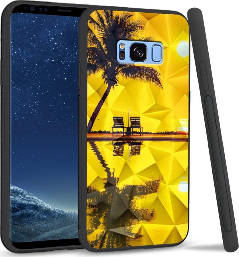 Super Fashion Etui na telefon Samsung Galaxy S8 Plus Crystal Case Yellow sunset 1