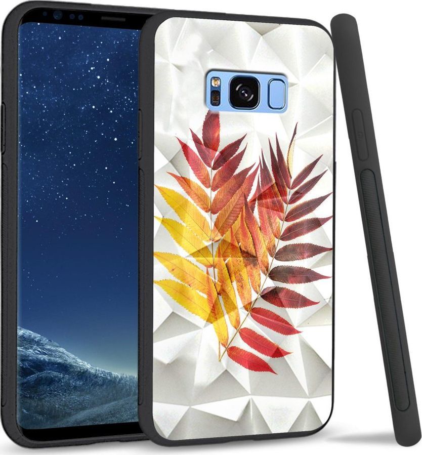 Super Fashion Etui na telefon Samsung Galaxy S8 Plus Crystal Case Reddish yellow leaves 1