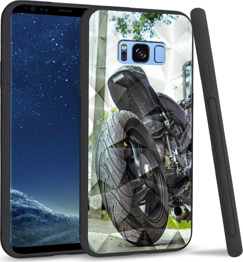 Super Fashion Etui na telefon Samsung Galaxy S8 Plus Crystal Case Bike Tyre 1