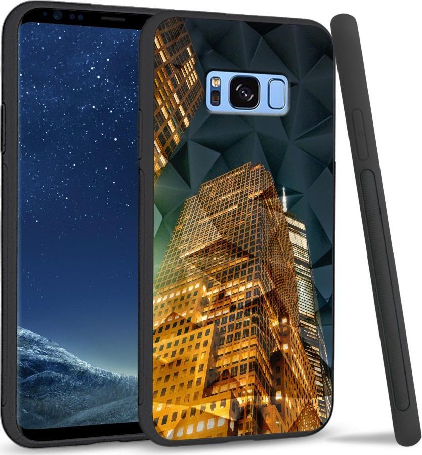 Super Fashion Etui na telefon Samsung Galaxy S8 Plus Crystal Case Night building 1