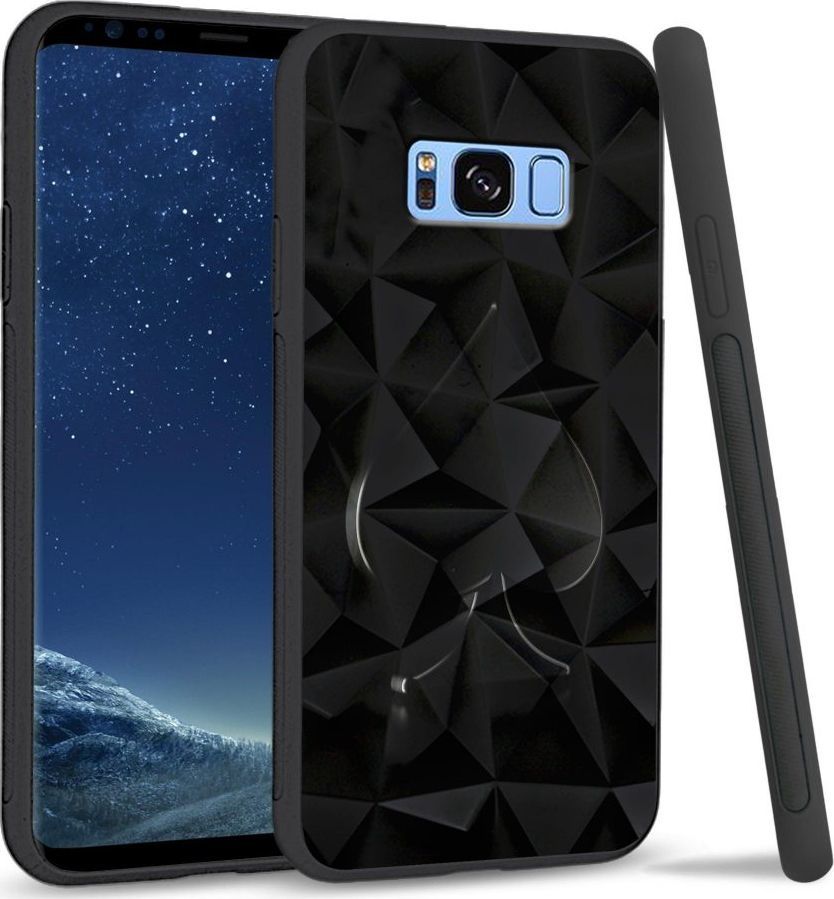 Super Fashion Etui na telefon Samsung Galaxy S8 Plus Crystal Case Black spade 1