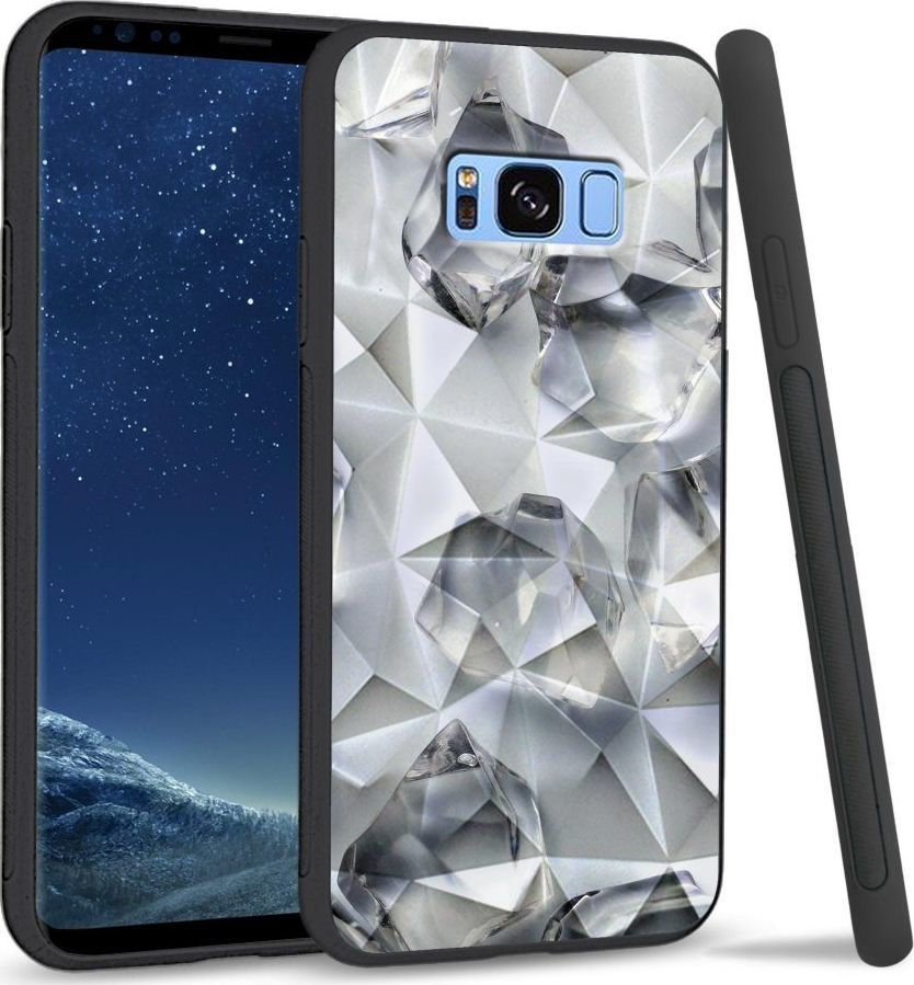 Super Fashion Etui na telefon Samsung Galaxy S8 Plus Crystal Case White glass cubes 1