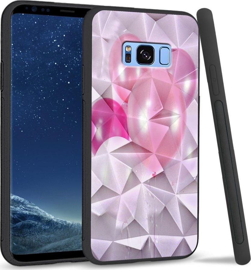Super Fashion Etui na telefon Samsung Galaxy S8 Plus Crystal Case Pink Balloons 1