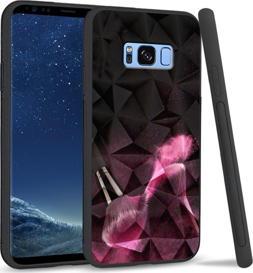 Super Fashion Etui na telefon Samsung Galaxy S8 Plus Crystal Case Pink powder brush 1