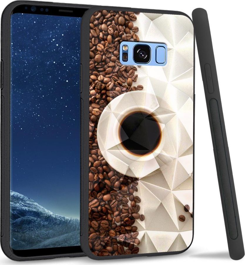 Super Fashion Etui na telefon Samsung Galaxy S8 Plus Crystal Case Coffee Cup 1