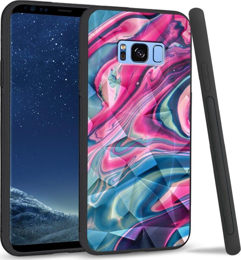 Super Fashion Etui na telefon Samsung Galaxy S8 Plus Crystal Case Liquid Abstract 1