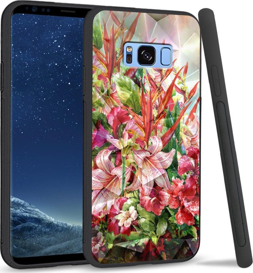 Super Fashion Etui na telefon Samsung Galaxy S8 Plus Crystal Case Flowers 1