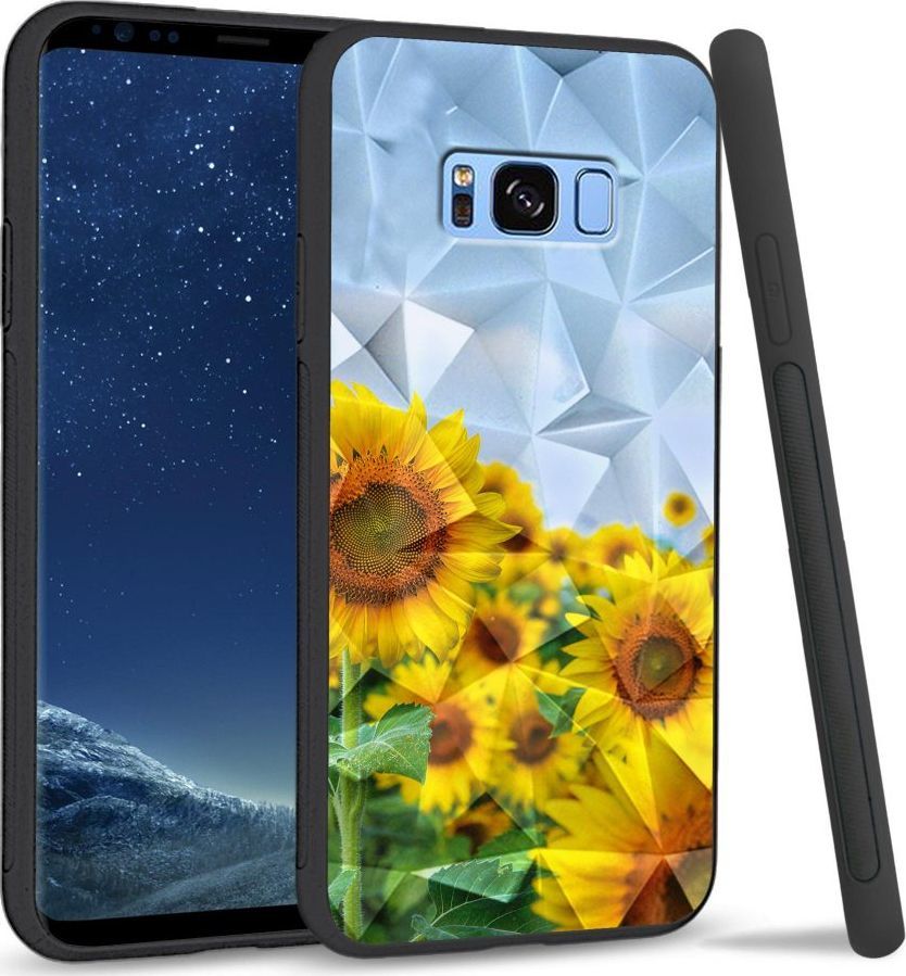 Super Fashion Etui na telefon Samsung Galaxy S8 Plus Crystal Case Sunflowers 1