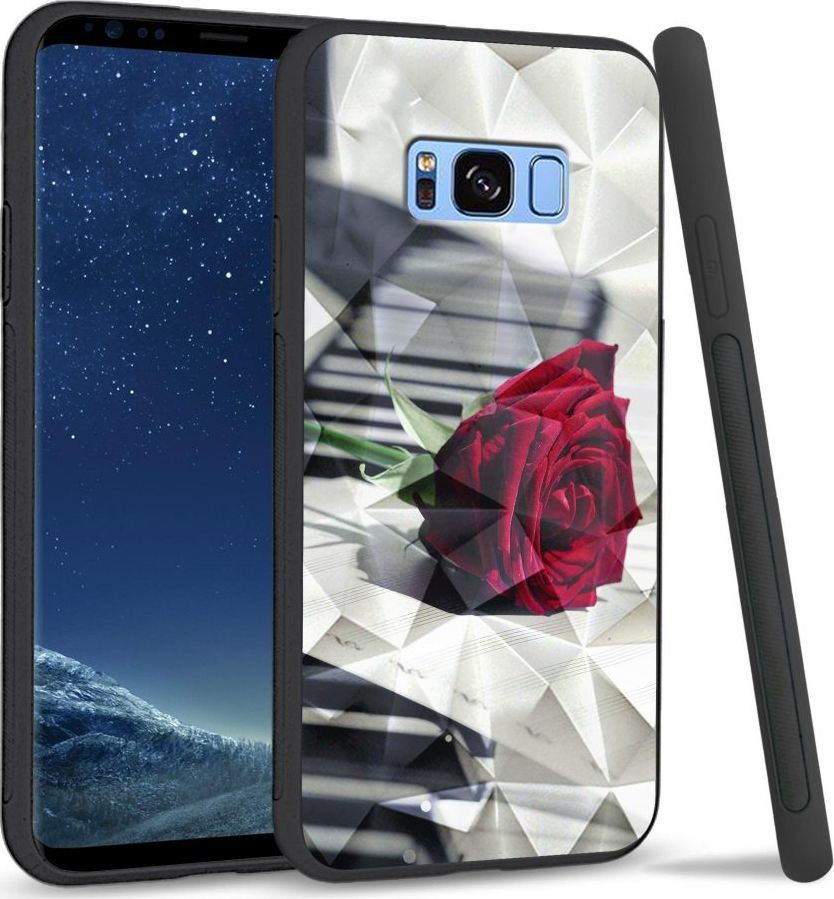 Super Fashion Etui na telefon Samsung Galaxy S8 Plus Crystal Case Rose Piano 1