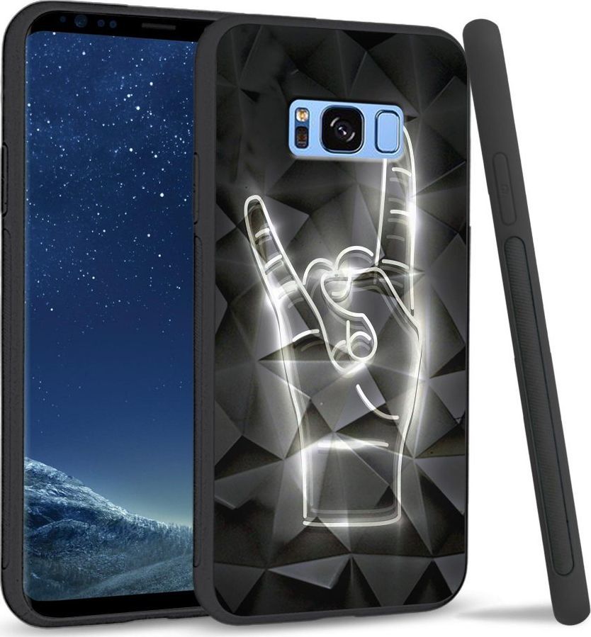 Super Fashion Etui na telefon Samsung Galaxy S8 Plus Crystal Case We Rock 1