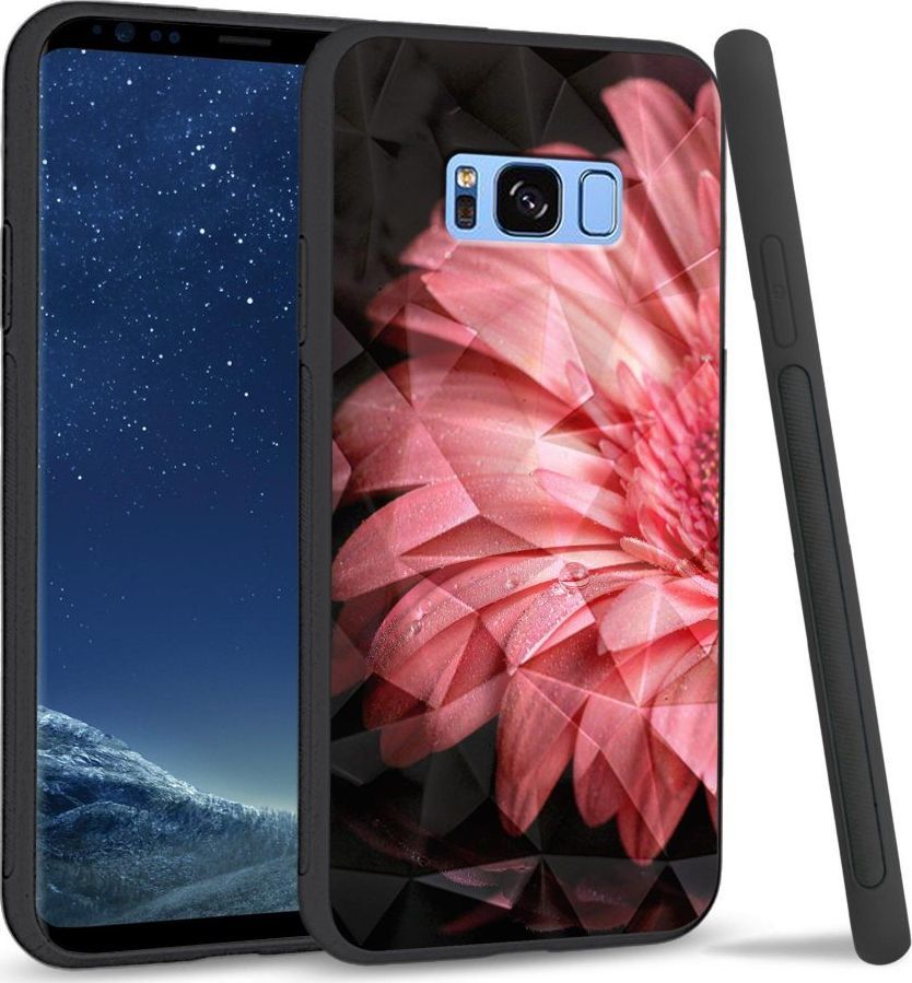 Super Fashion Etui na telefon Samsung Galaxy S8 Plus Crystal Case Pink flower 1