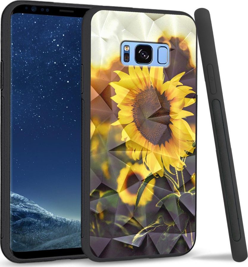 Super Fashion Etui na telefon Samsung Galaxy S8 Plus Crystal Case Sunflower field 1
