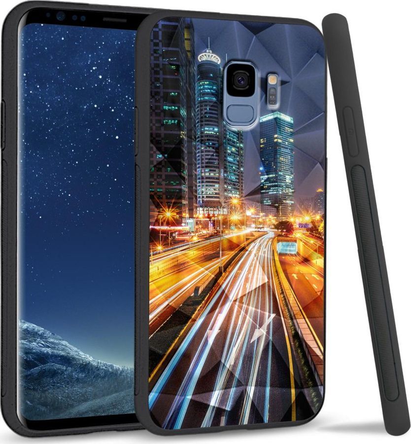 Super Fashion Etui na telefon Samsung Galaxy S9 Crystal Case Night City 1