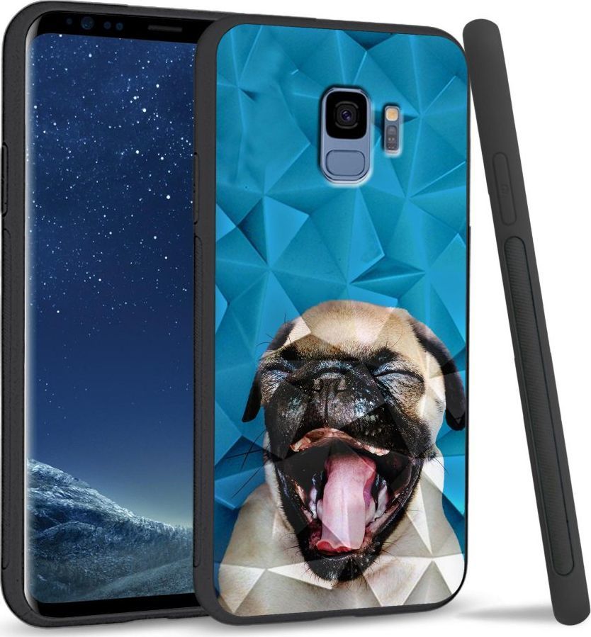 Super Fashion Etui na telefon Samsung Galaxy S9 Crystal Case Pug 1