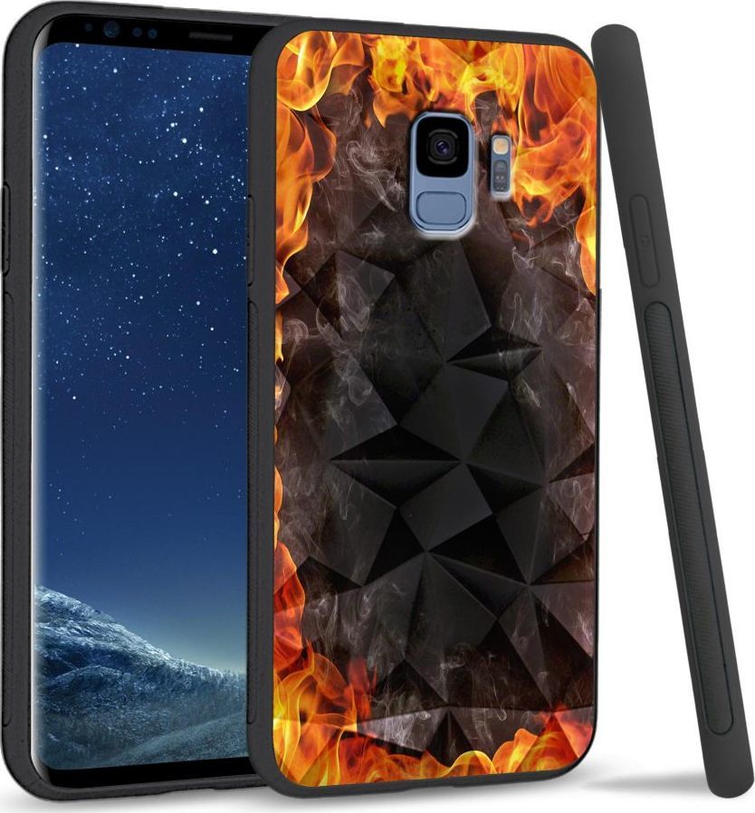 Super Fashion Etui na telefon Samsung Galaxy S9 Crystal Case Hot Fire 1