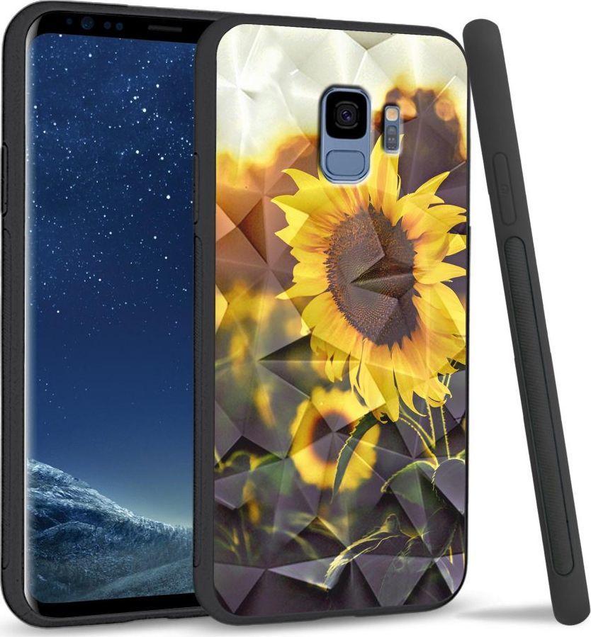 Super Fashion Etui na telefon Samsung Galaxy S9 Crystal Case Sunflower field 1