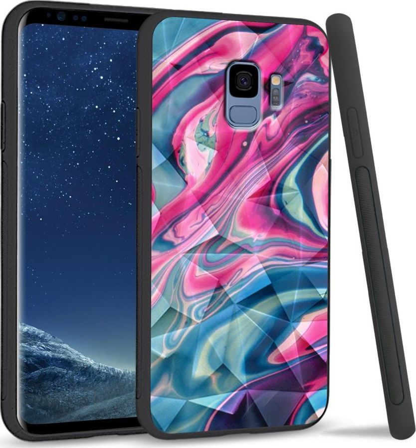 Super Fashion Etui na telefon Samsung Galaxy S9 Crystal Case Liquid Abstract 1