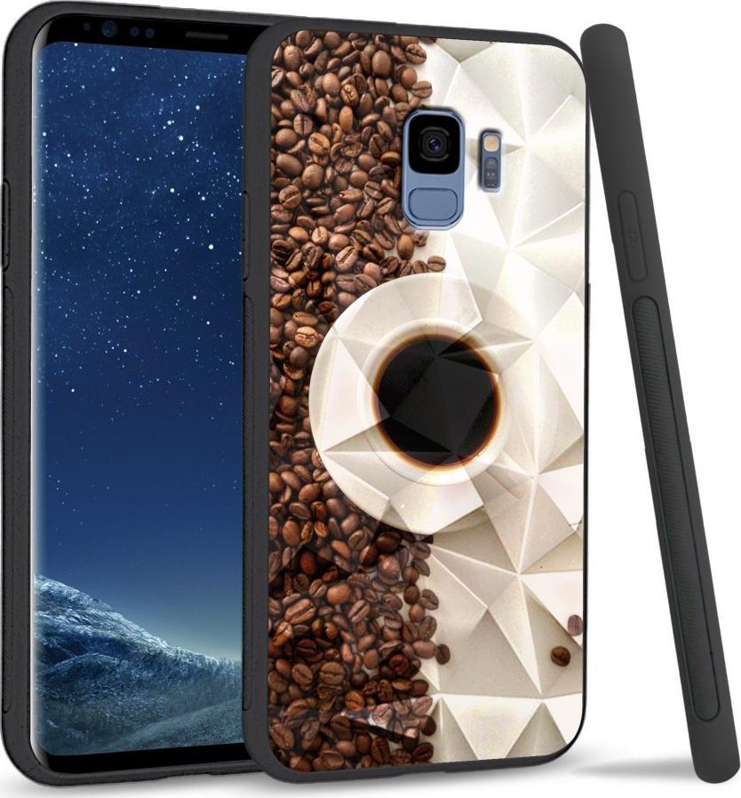 Super Fashion Etui na telefon Samsung Galaxy S9 Crystal Case Coffee Cup 1
