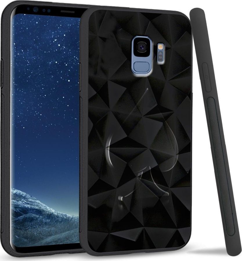 Super Fashion Etui na telefon Samsung Galaxy S9 Crystal Case Black spade 1