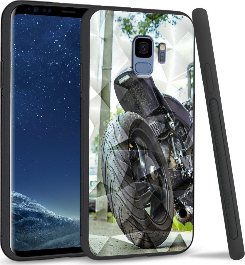 Super Fashion Etui na telefon Samsung Galaxy S9 Crystal Case Bike Tyre 1