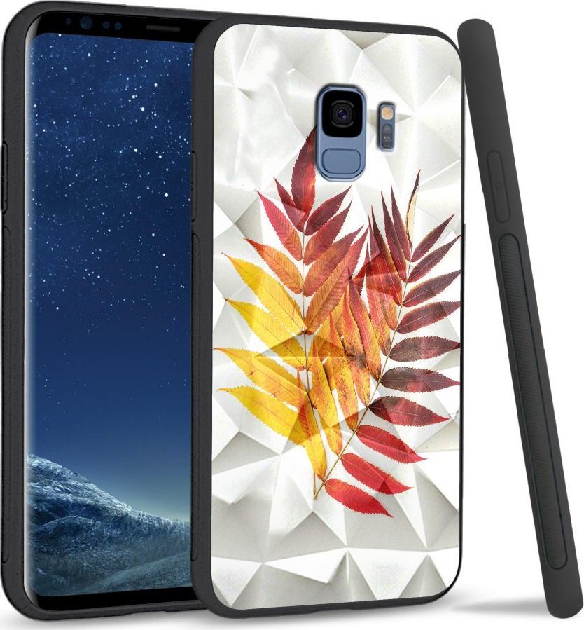 Super Fashion Etui na telefon Samsung Galaxy S9 Crystal Case Reddish yellow leaves 1