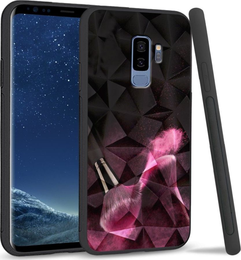Super Fashion Etui na telefon Samsung Galaxy S9 Plus Crystal Case Pink powder brush 1