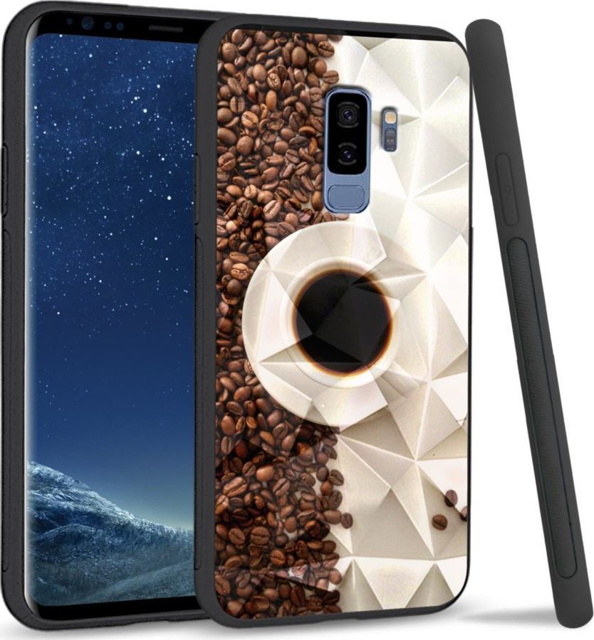 Super Fashion Etui na telefon Samsung Galaxy S9 Plus Crystal Case Coffee Cup 1
