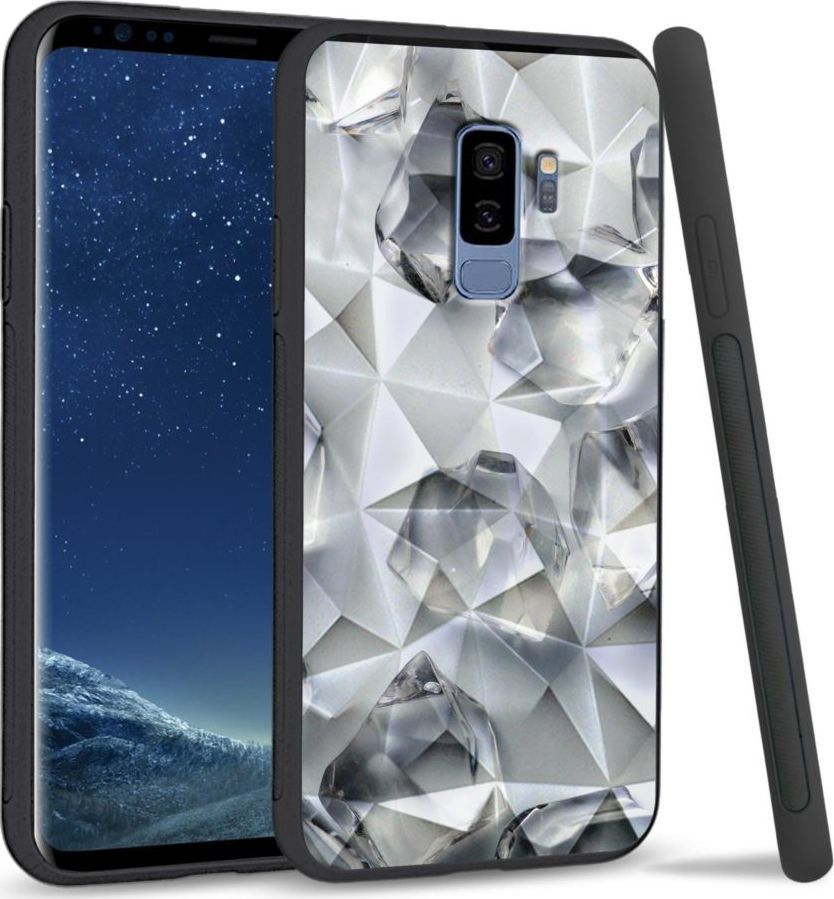Super Fashion Etui na telefon Samsung Galaxy S9 Plus Crystal Case White glass cubes 1