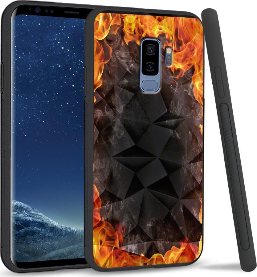Super Fashion Etui na telefon Samsung Galaxy S9 Plus Crystal Case Hot Fire 1