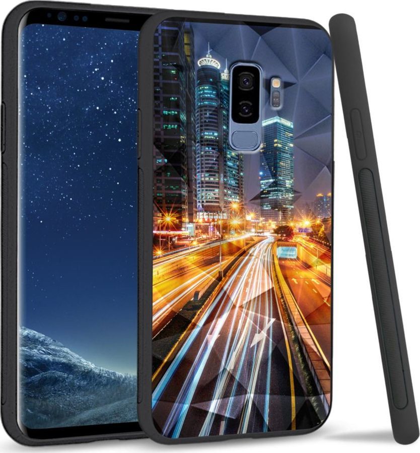Super Fashion Etui na telefon Samsung Galaxy S9 Plus Crystal Case Night City 1