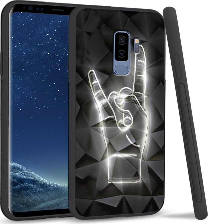 Super Fashion Etui na telefon Samsung Galaxy S9 Plus Crystal Case We Rock 1