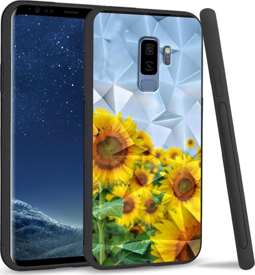 Super Fashion Etui na telefon Samsung Galaxy S9 Plus Crystal Case Sunflowers 1