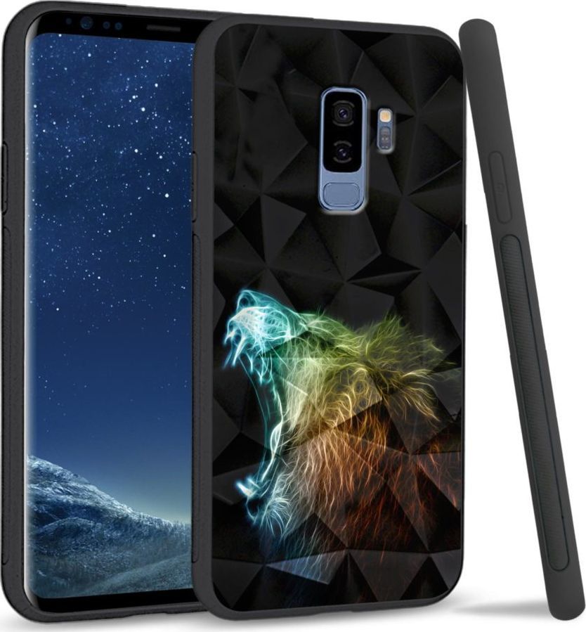 Super Fashion Etui na telefon Samsung Galaxy S9 Plus Crystal Case Roaring Lion 1