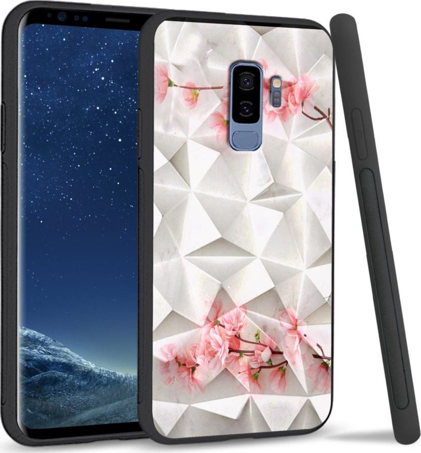 Super Fashion Etui na telefon Samsung Galaxy S9 Plus Crystal Case Due flowers 1