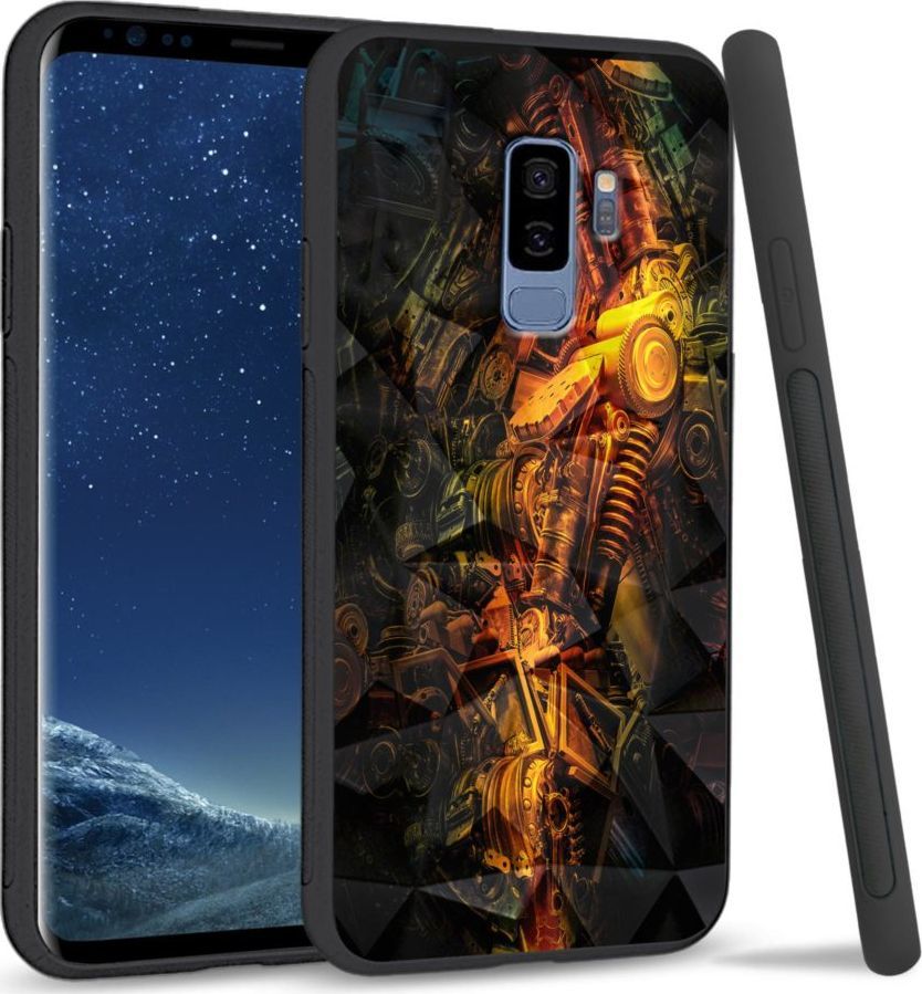 Super Fashion Etui na telefon Samsung Galaxy S9 Plus Crystal Case Machine world 1