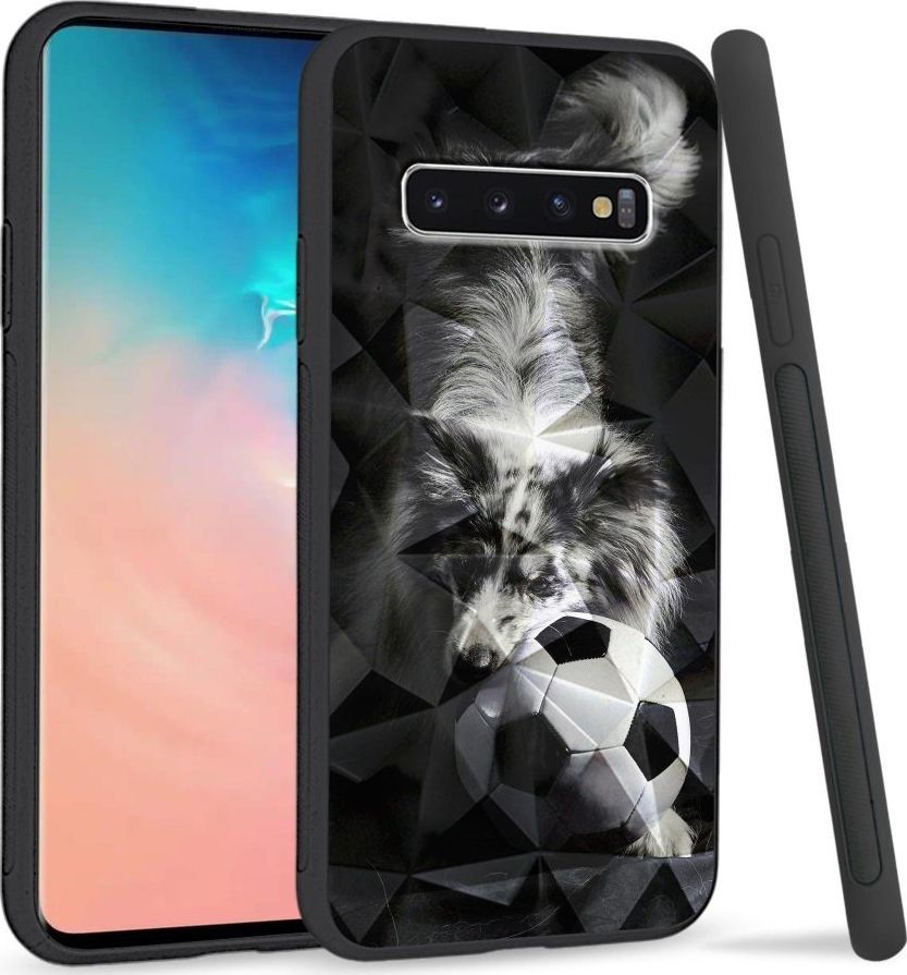 Super Fashion Etui na telefon Samsung Galaxy S10 Crystal Case Dog with ball 1