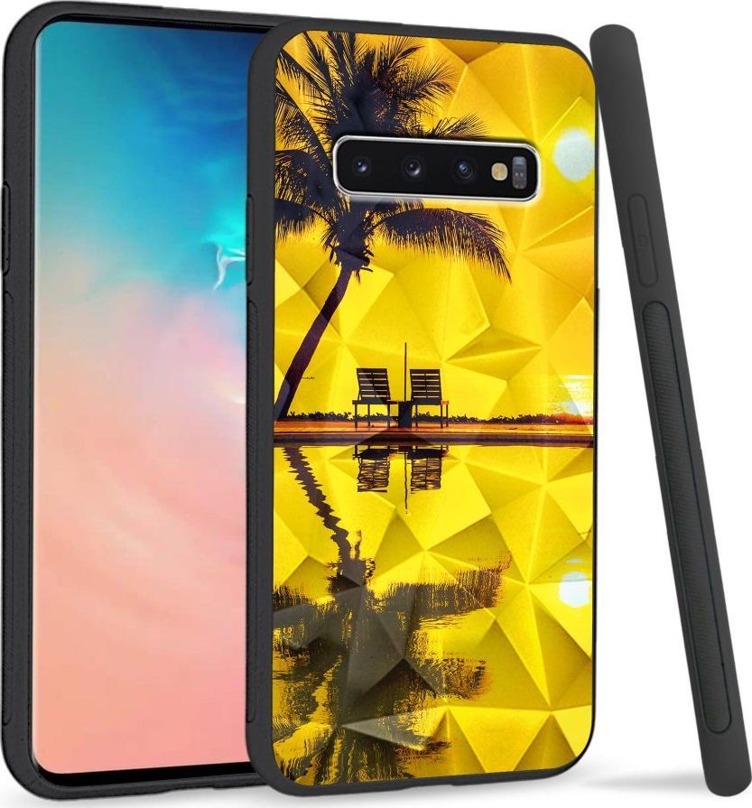 Super Fashion Etui na telefon Samsung Galaxy S10 Crystal Case Yellow sunset 1