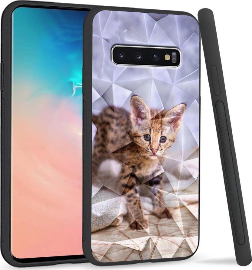 Super Fashion Etui na telefon Samsung Galaxy S10 Crystal Case Baby kitty 1