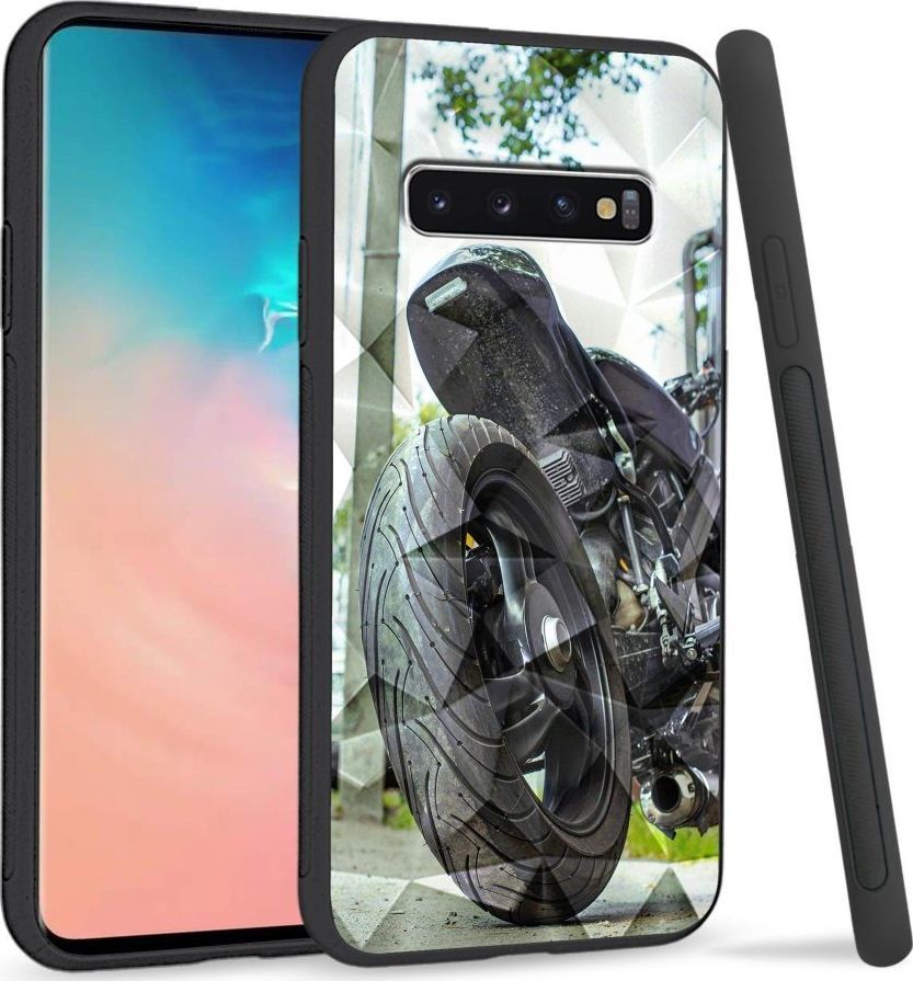 Super Fashion Etui na telefon Samsung Galaxy S10 Crystal Case Bike Tyre 1