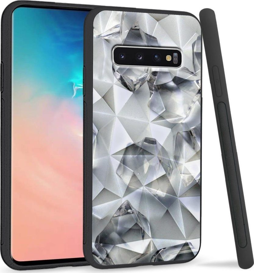 Super Fashion Etui na telefon Samsung Galaxy S10 Crystal Case White glass cubes 1