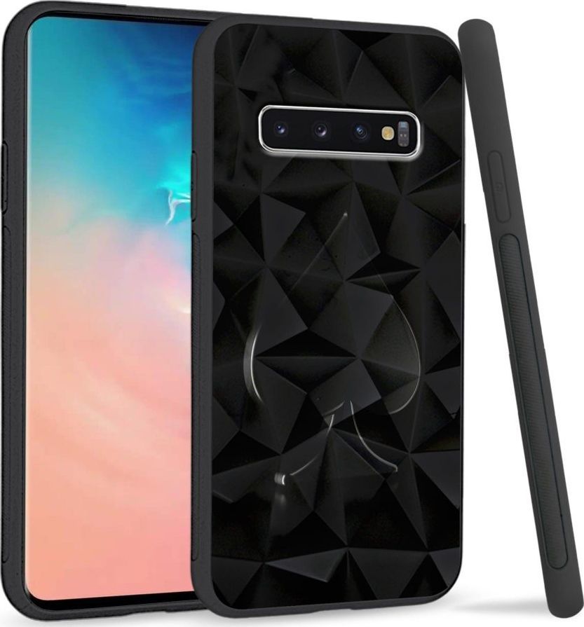 Super Fashion Etui na telefon Samsung Galaxy S10 Crystal Case Black spade 1
