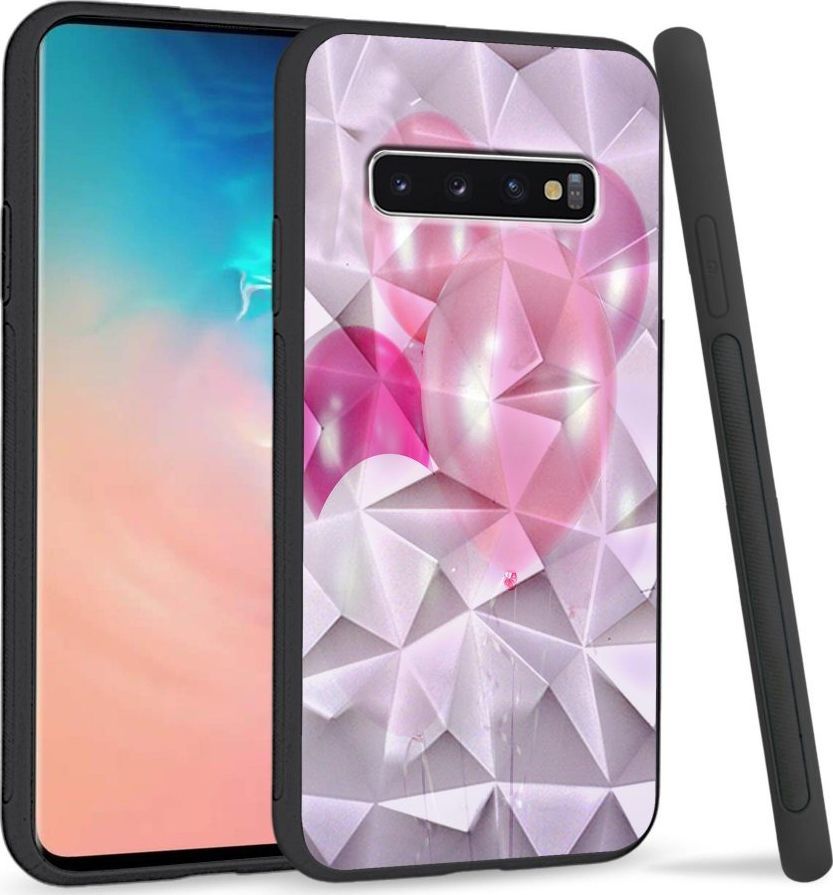Super Fashion Etui na telefon Samsung Galaxy S10 Crystal Case Pink Balloons 1