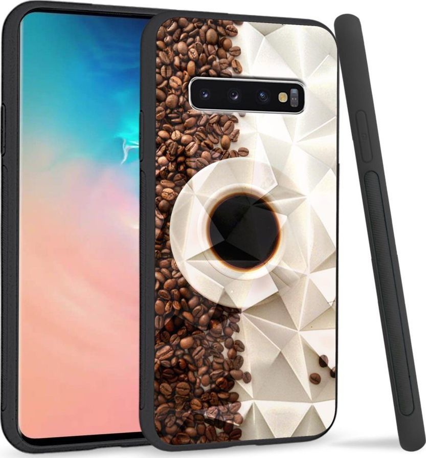 Super Fashion Etui na telefon Samsung Galaxy S10 Crystal Case Coffee Cup 1