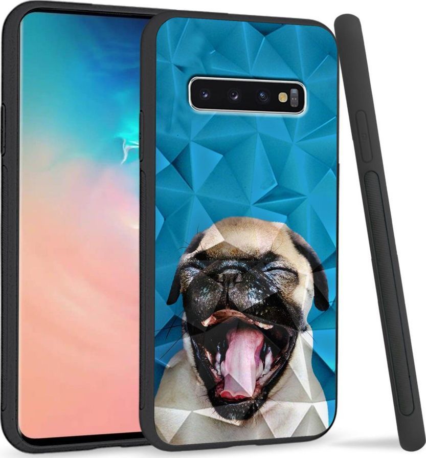 Super Fashion Etui na telefon Samsung Galaxy S10 Crystal Case Pug 1