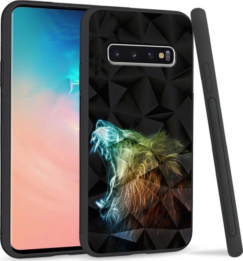 Super Fashion Etui na telefon Samsung Galaxy S10 Crystal Case Roaring Lion 1