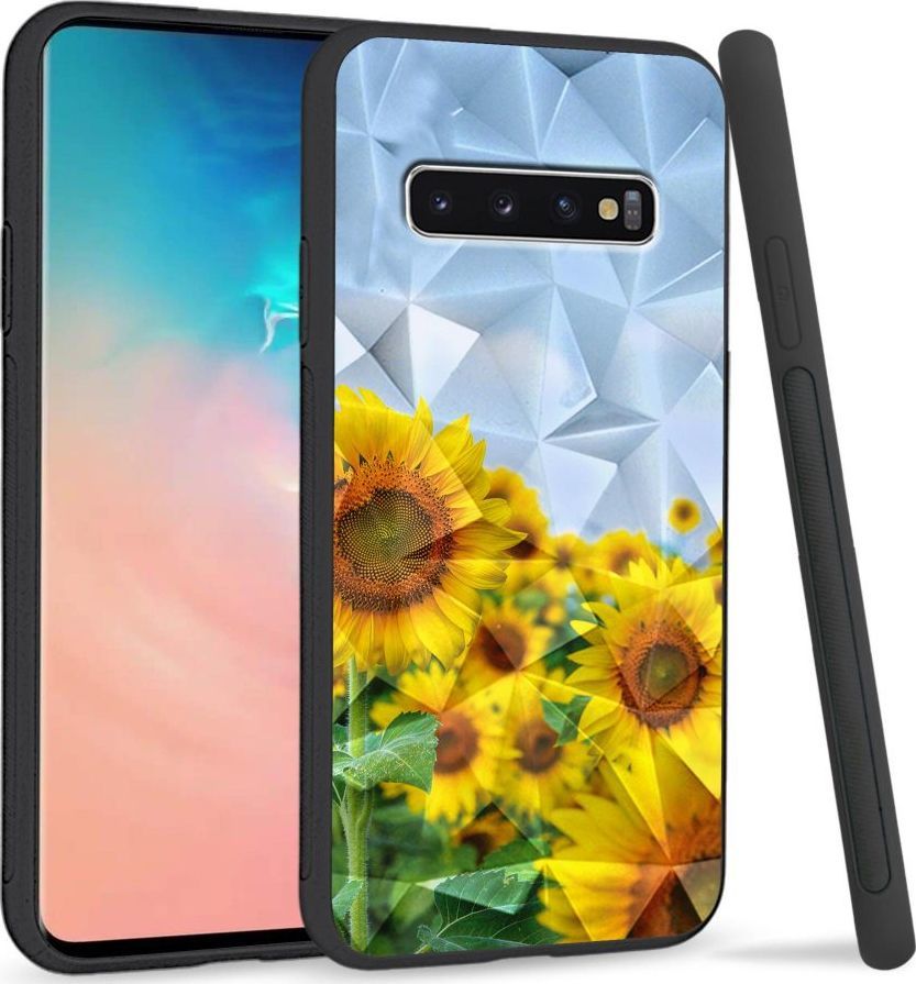 Super Fashion Etui na telefon Samsung Galaxy S10 Crystal Case Sunflowers 1