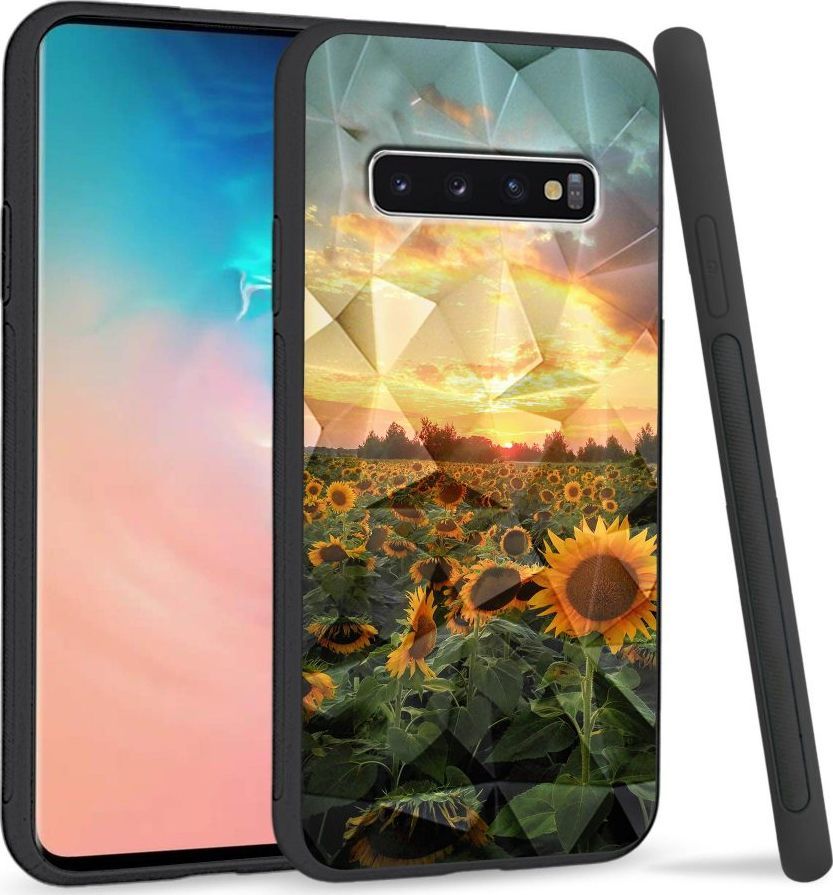 Super Fashion Etui na telefon Samsung Galaxy S10 Crystal Case Sunflower Garden 1